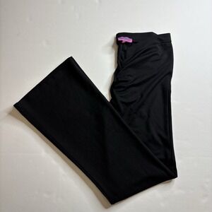 Edikted Gina Gathered Black V Cut Flare Bootleg Pants Size Medium M Flared